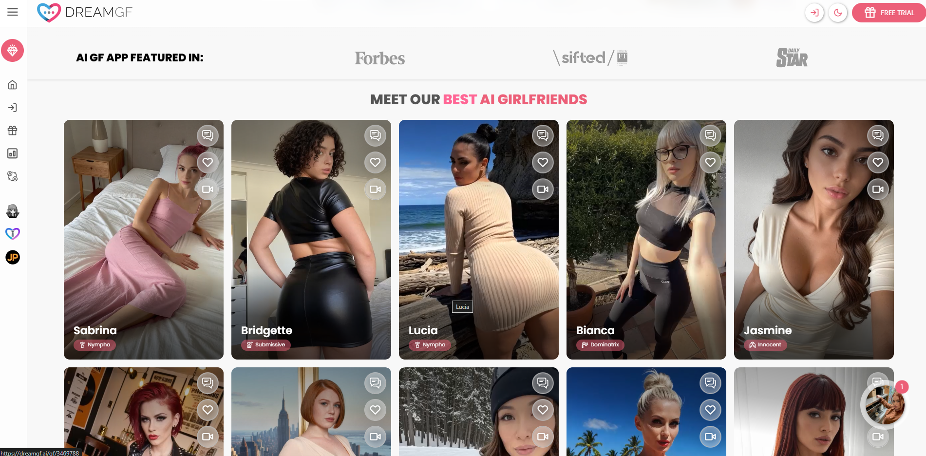DreamGF companion gallery